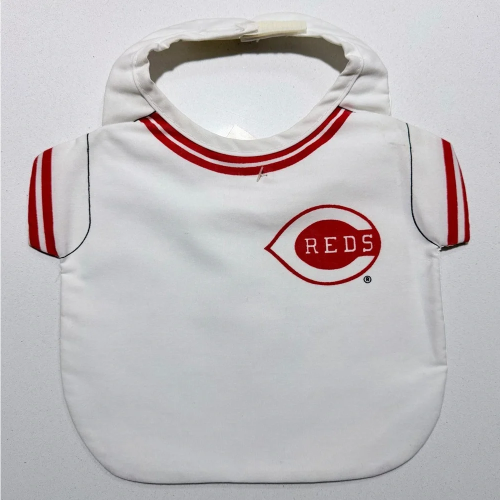 Vintage 80s Cincinnati Reds Baby Bib Jersey NWT Velcro MLB Rare